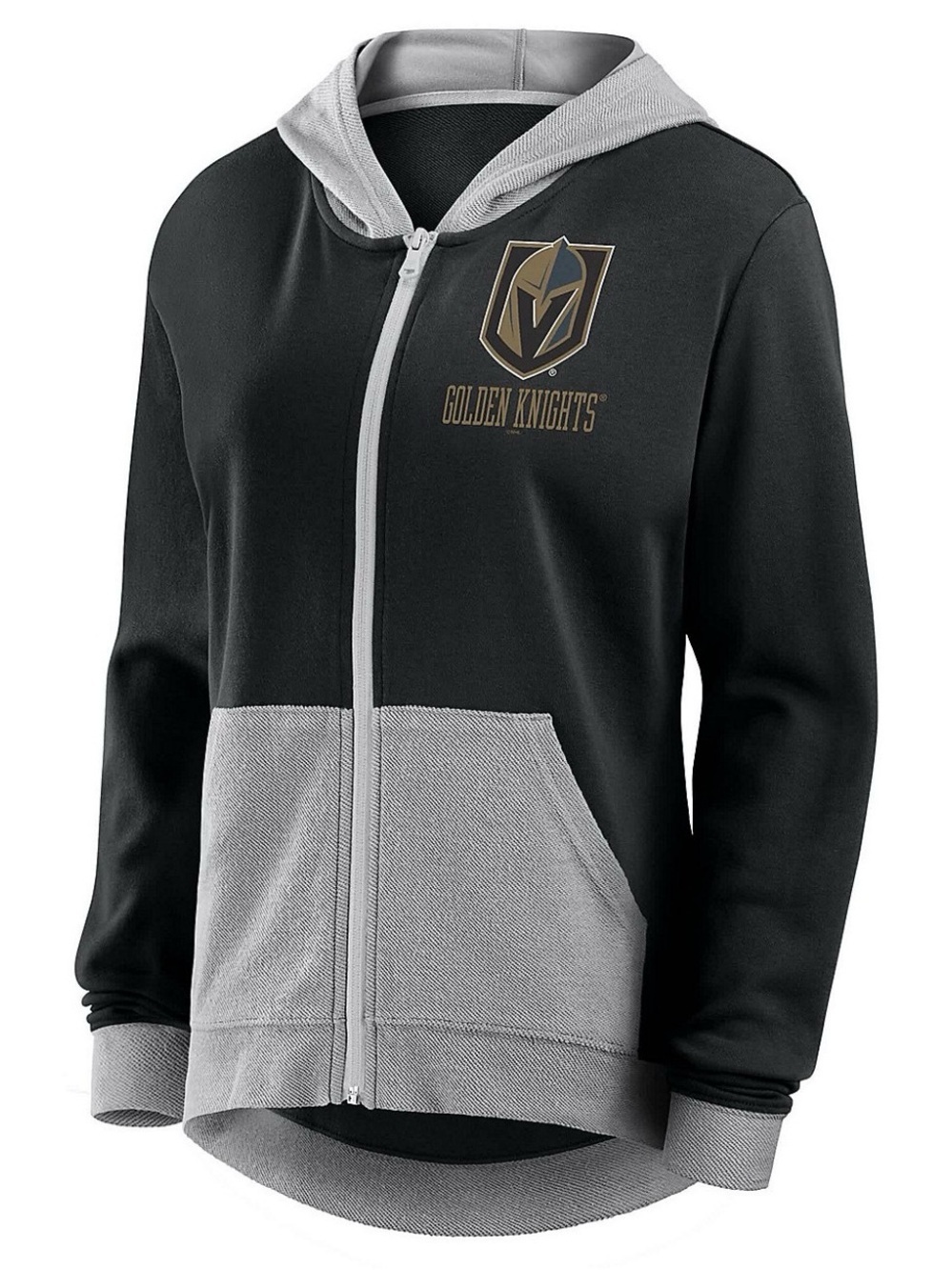 NHL Vegas Golden Knights French Terry Full-Zip Hoodie Womens Medium Black NWT